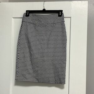 Navy & White MARGARET M Pencil Skirt
